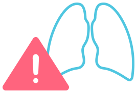 Interrupted lung development icon